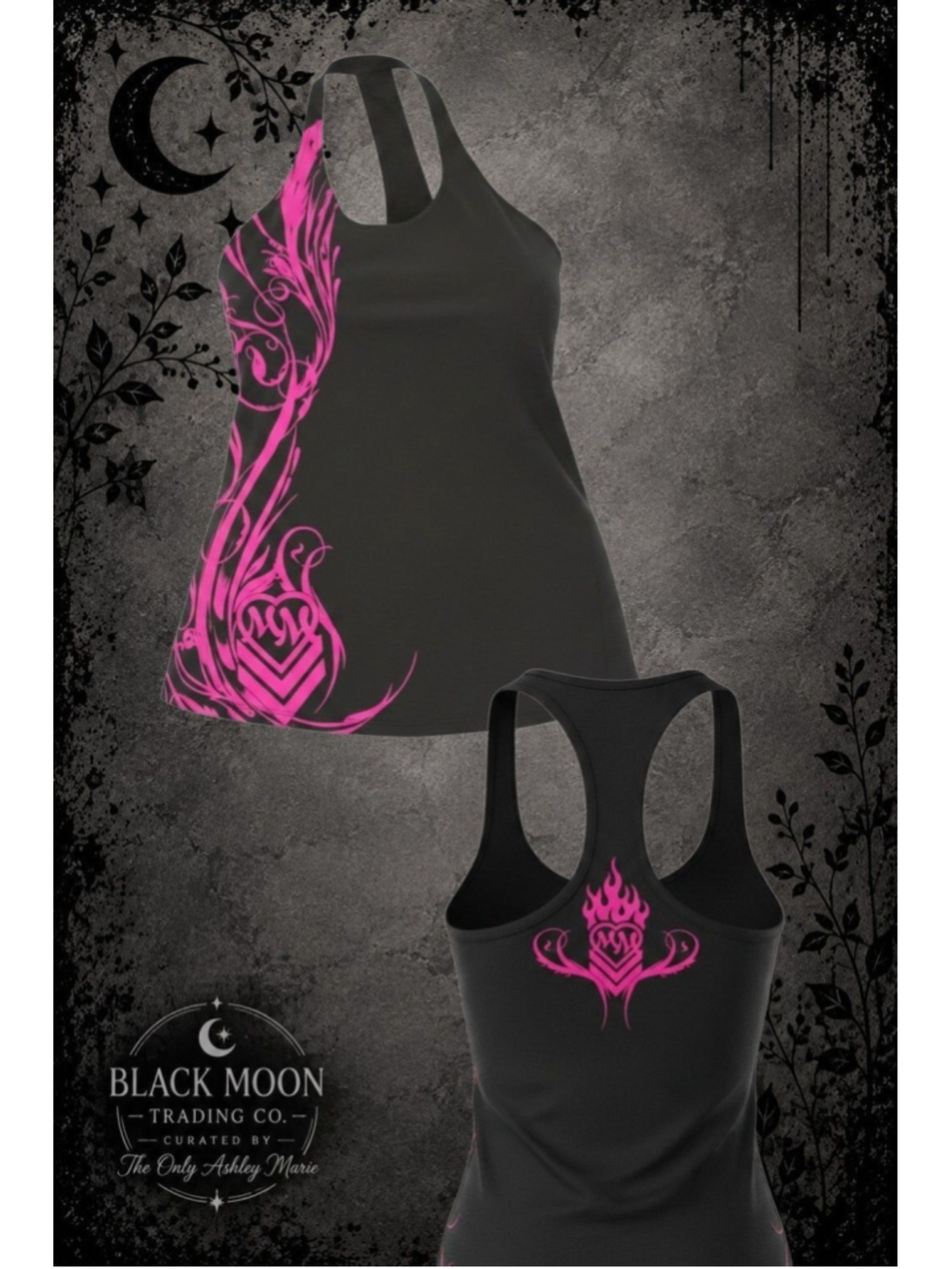 8. Metal Mulisha Black Pink Graphic Racerback Tank